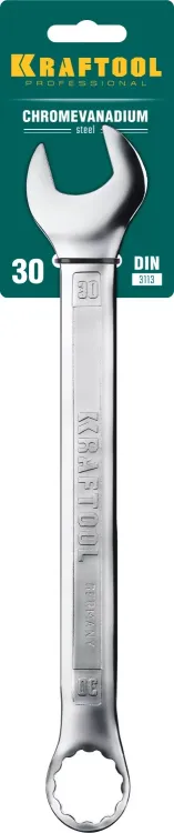 Ключ комбинированный KRAFTOOL, Cr-V, DIN 3113 27079-30 купить в Губкинске