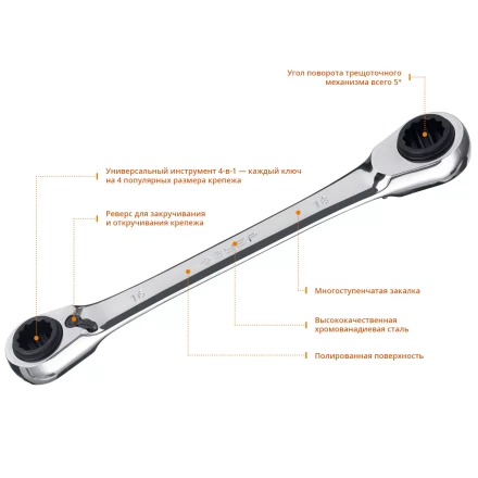 Наборы трещоточных комбинированных ключей накидных серия ПРОФЕССИОНАЛ купить в Губкинске