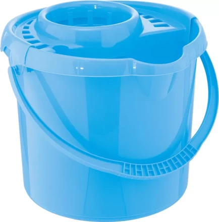 Ведро пластмассовое круглое с отжимом 9л, голубое ТМ Elfe 92961 купить в Губкинске