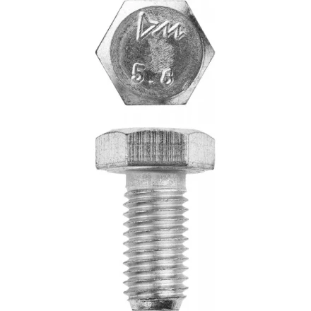 Болт ЗУБР &quot;МАСТЕР&quot; с шестигранной головкой, ГОСТ 7798-70, класс прочности 5.8, оцинкованный, M12x20мм, 5кг 303080-12-020 купить в Губкинске