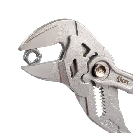 Клещи переставные — гаечный ключ КВТ 180 мм с кнопочной самофиксацией (дублирующая запись) (82148) купить в Губкинске