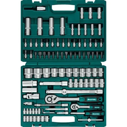 Набор KRAFTOOL &quot;EXPERT QUALITAT&quot;: Торцовые головки, 1/2&quot;, 1/4&quot;, 94 предмета 27883-H95_z03 купить в Губкинске