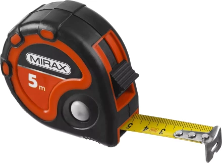 Рулетка MIRAX, 3 стопора, двухкомпонентный пластиковый корпус, 5мх25мм 34013-05-25 купить в Губкинске