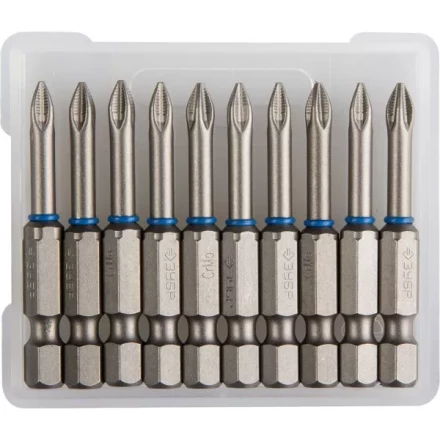 Биты ЗУБР &amp;quot;ЭКСПЕРТ&amp;quot; торсионные кованые, обточенные, хромомолибденовая сталь, тип хвостовика E 1/4&amp;quot;, PZ1, 50мм, 10шт 26013-1-50-10 купить в Губкинске