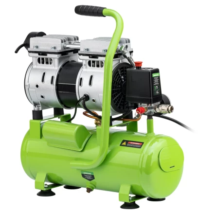 Компрессор безмаслянный малошумный Сибртех МБ 750/10,750 Вт, 10 л, 150 л/мин 58001 купить в Губкинске