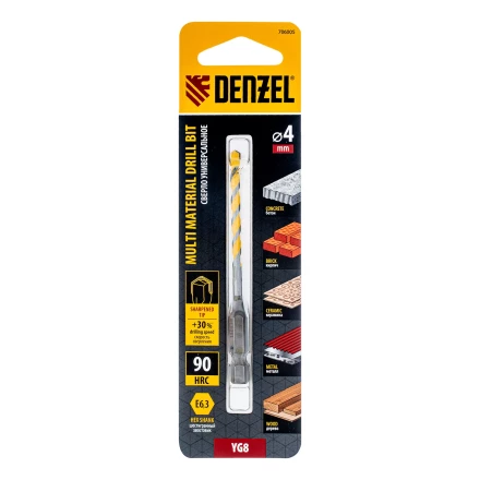 Сверло универсальное, Multi cut, 4 мм Denzel 706005 купить в Губкинске