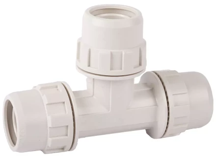 Тройник ЗУБР &quot;ШиреФит&quot; соединительный &quot;штуцер с гайкой - штуцер с гайкой - штуцер с гайкой&quot;, 26мм 51505-26 купить в Губкинске