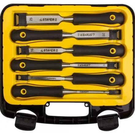 Набор cтамесок с двухкомпонентными ручками, 6/10/12/16/20/25мм, 6шт, STAYER Profi 18205-H6 купить в Губкинске