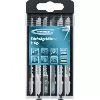 Набор полотен для электролобзика по дереву 6шт Profi пластиковый кейс GROSS 78290 купить в Губкинске