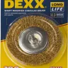 DEXX. Щетка дисковая для дрели, витая стальная латунированная проволока 0,3мм, 100мм 35110-100 купить в Губкинске
