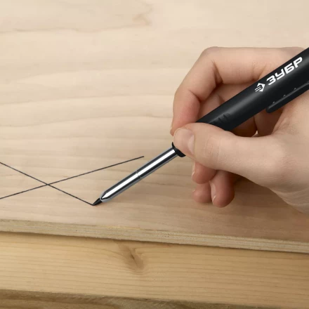 ЗУБР АСК черный, d 2,8 мм, HB, 6 сменных грифелей, автоматический карандаш (06311-2) купить в Губкинске