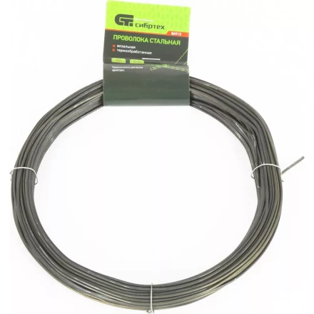 Проволока стальная 30 м вязальная термообработанная 2,0 мм Сибртех 84913 купить в Губкинске