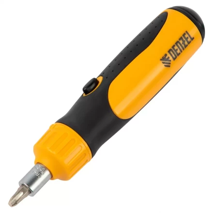 Отвертка реверсивная Denzel 7711611, механизм SmartPush 12 шт, S2 купить в Губкинске