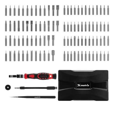 Набор для точных работ 107 в 1 Matrix, универсальный, сталь CrV, 13569 купить в Губкинске