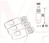 Наконечник к гор. п/а M8, d.1,0 мм L30 (тело 10) Cu-Cr-Zr Aurora купить в Губкинске