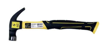 Молоток гвоздодер 450 грамм с фиберглассовой рукояткой и магнитом Энкор 23022 купить в Губкинске