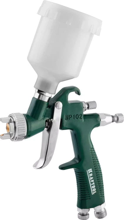 Краскопульт пневматический KRAFTOOL AirKraft Mini, HVLP, c верхним бачком, 1,0мм 06565-1.0 купить в Губкинске