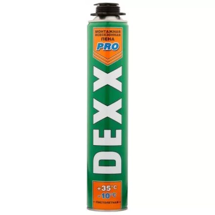 Пена монтажная, пистолетная, всесезонная, 750мл, DEXX 41126 купить в Губкинске
