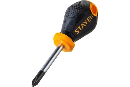 Отвертка STAYER &quot;MASTER&quot;, двухкомпонентная рукоятка, магнитный наконечник, &quot;STUBBY&quot; ( бочка ), PH2x38мм 2510-38-2_z03 купить в Губкинске