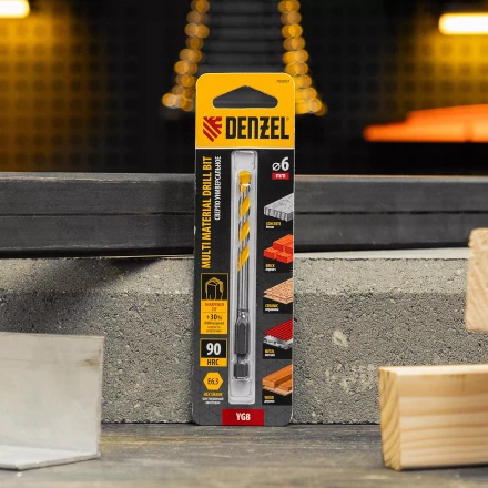 Сверло универсальное, Multi cut, 6 мм Denzel 706007 купить в Губкинске
