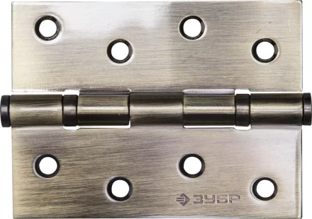 Петля универсальная ЗУБР &quot;ЭКСПЕРТ&quot;, 2 подшипника, цвет латунь (PB), с крепежом, 100х75х2,5мм, 2 шт 37601-100-1 купить в Губкинске