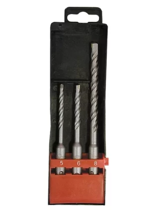 Набор буров по бетону 5х110 6х110 8х160 мм 3 шт в пластиковой коробке SDS PLUS MATRIX 71093 купить в Губкинске
