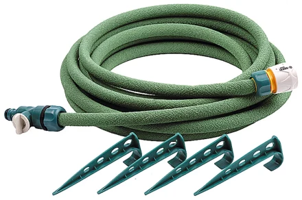 Шланг RACO сочащийся, в комплекте с коннекторами и колышками, 1/2&quot;x7,5м 4270-55925 купить в Губкинске