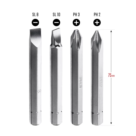 Биты для ударно-поворотных отверток KRAFTOOL 25552 купить в Губкинске