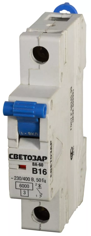 Выключатель автоматический СВЕТОЗАР 1-полюсный, 40 A, "B", откл. сп. 6 кА, 230 / 400 В SV-49051-40-B купить в Губкинске