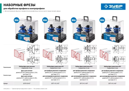 Наборы фрез рамочных №3 серия ПРОФЕССИОНАЛ купить в Губкинске