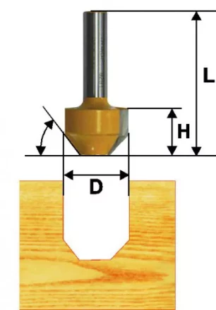 Фреза пазовая фасонная Ф111Х11 мм 22° хвостовик 8 мм 46121 купить в Губкинске