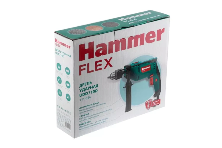 Дрель ударная HAMMER UDD710D купить в Губкинске