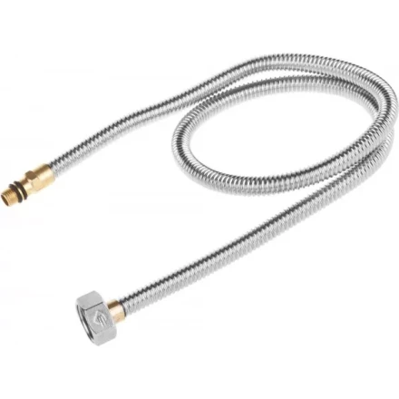 Подводка ЗУБР &quot;ЭКСПЕРТ&quot; сильфонная из нержавеющей стали, для смесителя, укороченная, г/ш (гайка-штуцер), 1/2&quot;, 0,8м 51012-080 купить в Губкинске