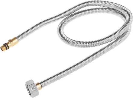 Подводка ЗУБР &quot;ЭКСПЕРТ&quot; сильфонная из нержавеющей стали, для смесителя, укороченная, г/ш (гайка-штуцер), 1/2&quot;, 0,8м 51012-080 купить в Губкинске