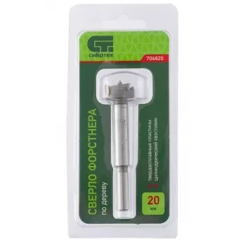 Сверло Форстнера по дереву 20 мм цилиндрический хвостовик СИБРТЕХ 704820 купить в Губкинске
