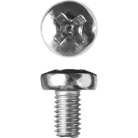 Винт ЗУБР &quot;МАСТЕР&quot; DIN 7985, класс прочности 4.8, оцинкованный, M6x10мм, 5кг 303150-06-010 купить в Губкинске