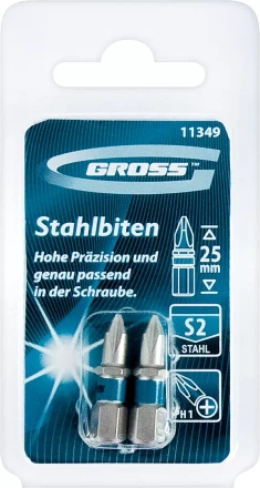 Набор бит РН1х25, сталь S2, 2шт GROSS 11349 купить в Губкинске