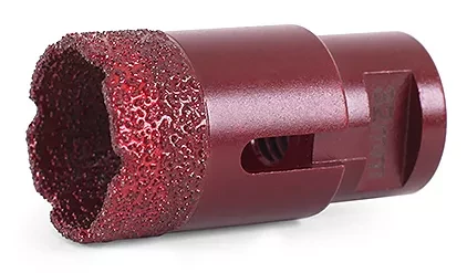 Алмазная коронка MESSER по камню с хвостовиком M14 (вакуумное спекание алмазов) 25 мм купить в Губкинске