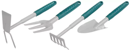 Набор RACO садовый: совок 4207-53481, мотыжка -53486, грабли веерные -53492, вилка посадочная -53496 4225-53/498 купить в Губкинске