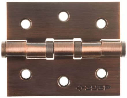 Петля универсальная ЗУБР &quot;ЭКСПЕРТ&quot;, 2 подшипника, цвет ст. медь (AC), с крепежом, 75х63х2,5мм, 2 шт 37601-075-6 купить в Губкинске