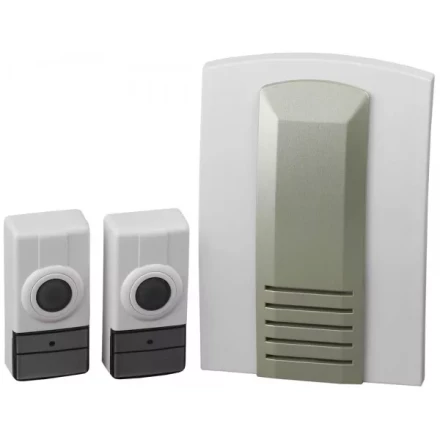 Звонок СВЕТОЗАР &quot;ВОЛНА&quot; радиочастотный беспроводной, 16 мелодий, 2 кнопки, 4,5В SV-58066-2 купить в Губкинске