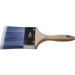 Кисть плоская STAYER "AQUA-LUX", искусственная щетина, неокрашенная профессиональная деревянная ручка, 100мм 01055-100