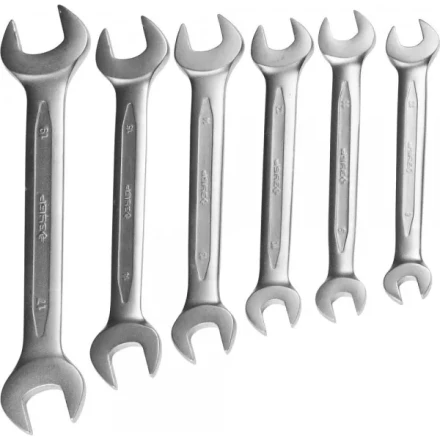 Набор ЗУБР &quot;ПРОФИ&quot;: Ключи гаечные рожковые, Cr-V сталь, хромированные, 8х19мм, 6шт 27021-H6 купить в Губкинске