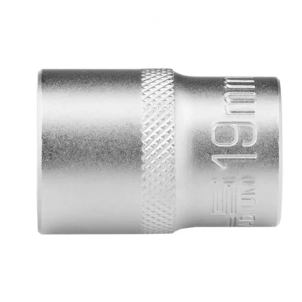 Головка торцевая 19 мм двенадцатигранная CrV под квадрат 1/2 хромированная Stels 13665 купить в Губкинске