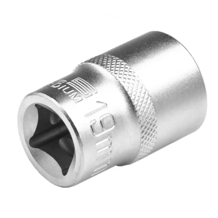 Головка торцевая 19 мм двенадцатигранная CrV под квадрат 1/2 хромированная Stels 13665 купить в Губкинске
