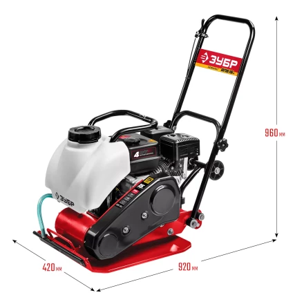 ЗУБР 15 кН, 80 кг, бензиновая виброплита (ВПБ-15 А) купить в Губкинске