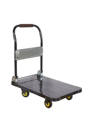 Тележка платформенная 600 кг TOR PH600 (800х500) со складной ручкой (пластиковые колеса 100 мм) 1024683 купить в Губкинске
