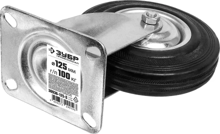 ЗУБР d 125 мм, г/п 100 кг, игольчатый подшипник, резина/металл, поворотное колесо, Профессионал (30936-125-S) купить в Губкинске