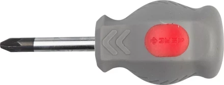 Отвертка ЗУБР &quot;МАСТЕР&quot; &quot;ТЕХНИК&quot; STUBBY, Cr-v, эргономичная двухкомпонентная рукоятка, PZ №2, 38мм 25063-38-2_z01 купить в Губкинске