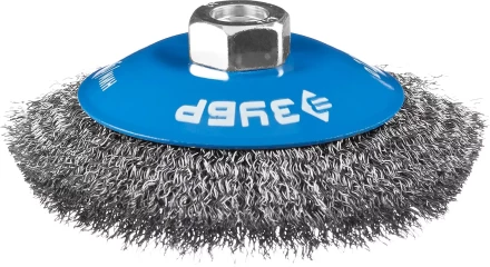 ЗУБР "ПРОФЕССИОНАЛ". Щетка коническая для УШМ, витая стальная проволока 0,3мм, 100ммхМ14 35265-100_z02 купить в Губкинске